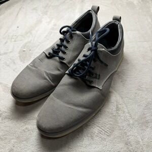 Bullboxer Mens Canvas‎ Derby Shoes Grey Lace Up Handmade in Portugal Size 13